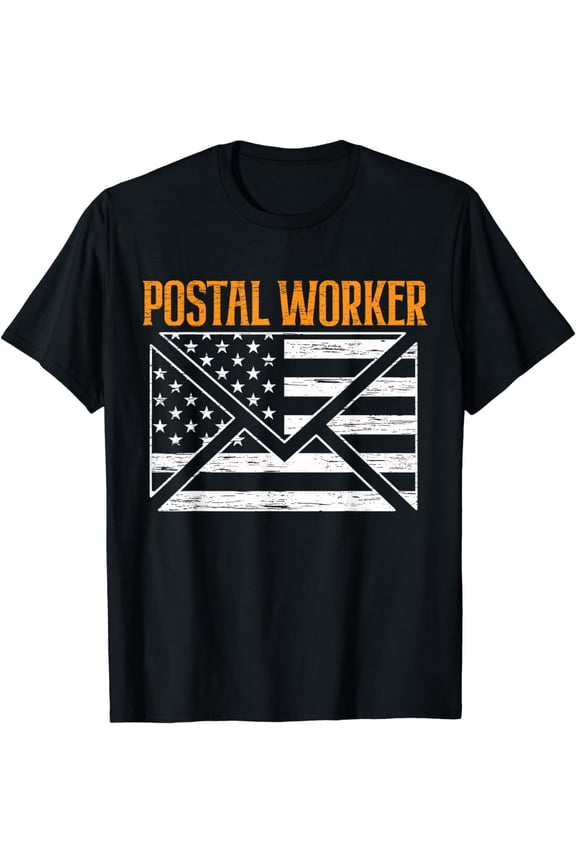 American Postal Worker USA Flag Mailman Mail 4th of July T-Shirt