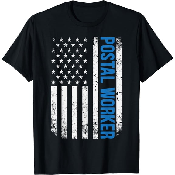 American Postal Worker USA Flag Mailman Mail 4th of July T-Shirt