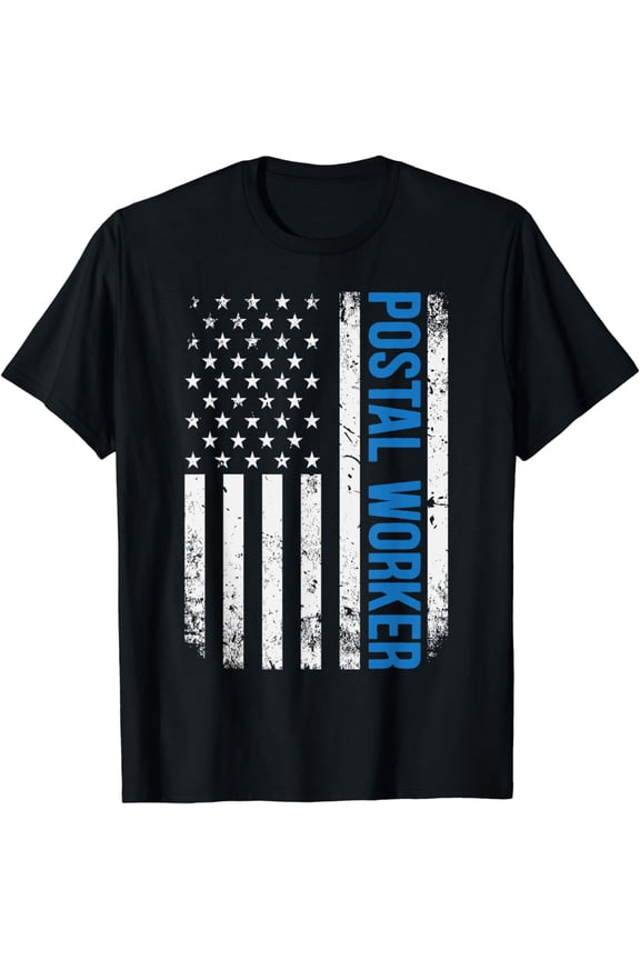 American Postal Worker USA Flag Mailman Mail 4th of July T-Shirt