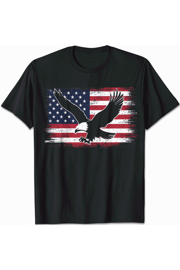 American Pride Eagle T-Shirt Patriotic USA Flag Tee