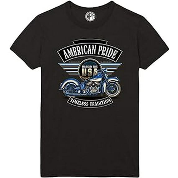 American Pride Flathead Motorcycle Printed T-Shirt