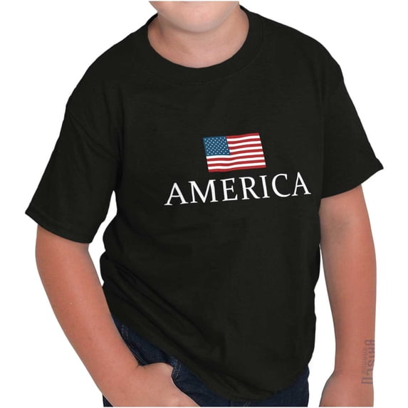 American Pride Patriotic July 4th Crewneck T Shirts Boy Girl Teen Brisco Brands M