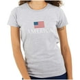 thumbnail image 1 of American Pride Patriotic July 4th Womens Slim Fit Graphic Tee Brisco Brands X, 1 of 6
