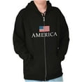 thumbnail image 1 of American Pride Patriotic July 4th Zip Up Hoodie Men's Women's Brisco Brands S, 1 of 6