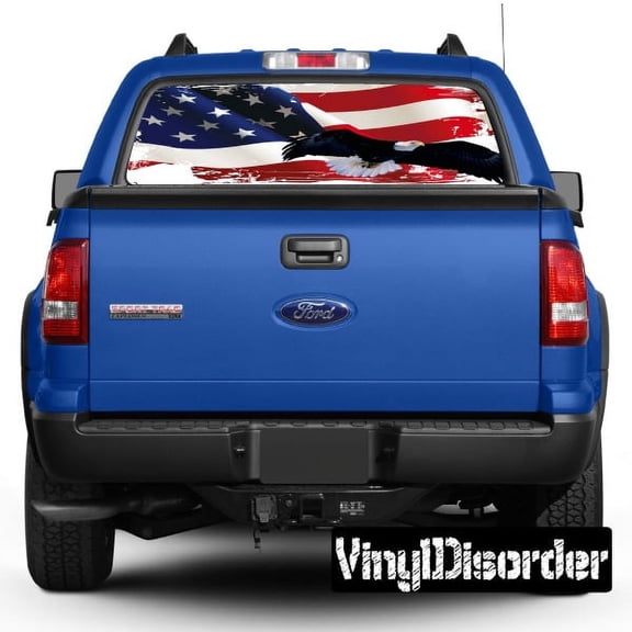 American Pride Rear Window View Through Graphic Og008 - 36 Inches