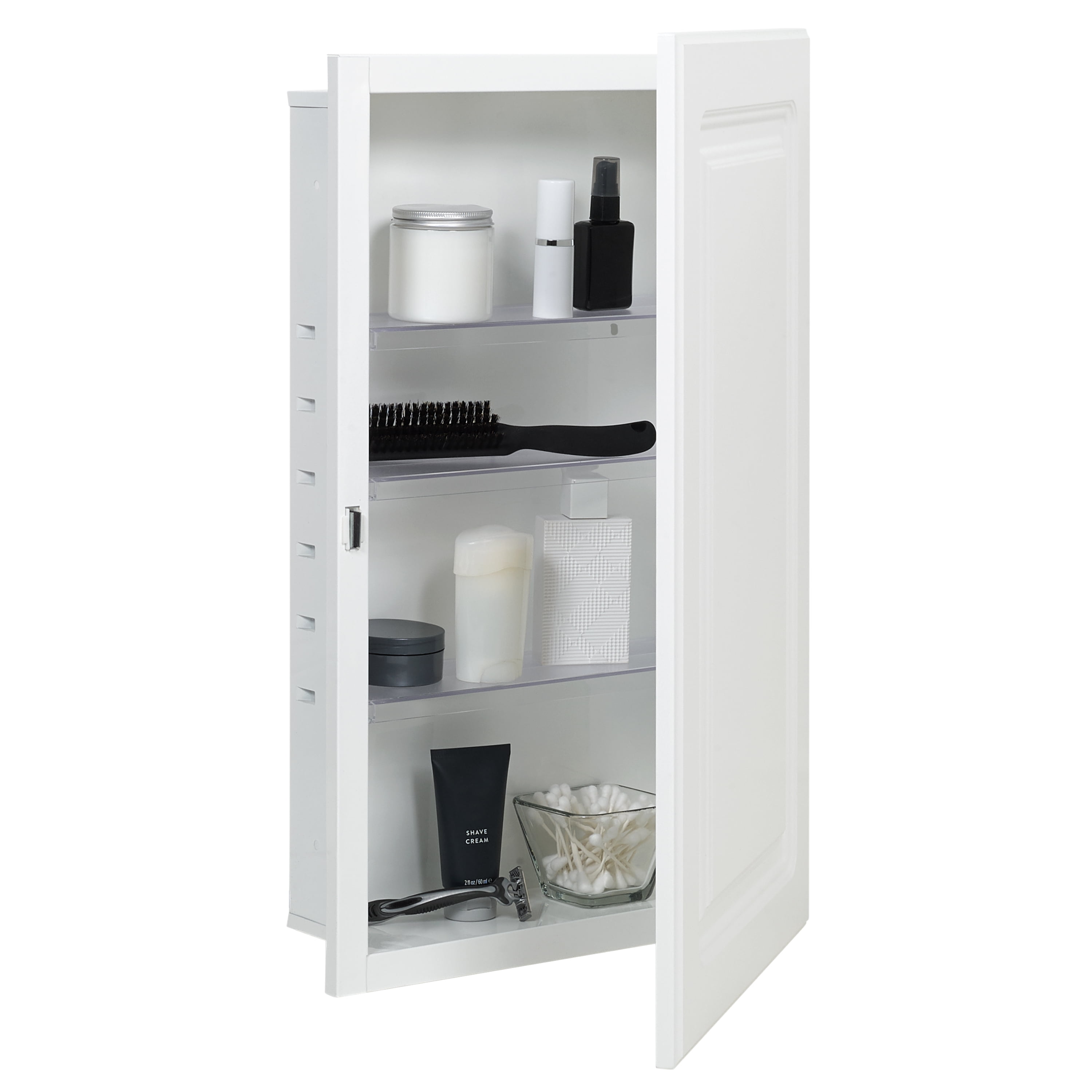 Cove 16 x 26 Recess Mount Glass Shelves Medicine Cabinet