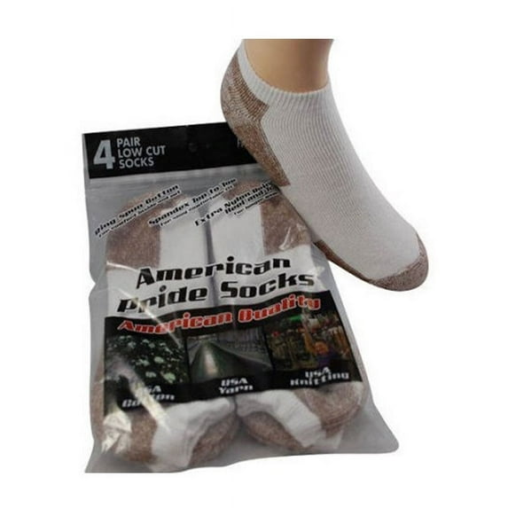 American Pride Socks Low Cut Socks, Medium, Size 6-10