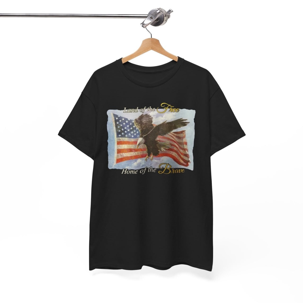 American Pride T-Shirt – Bald Eagle with USA Flag Print, Unisex Sizes ...