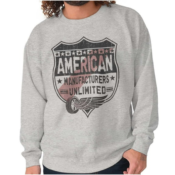 American Unlimited Car Manufacturers Sweatshirt for Men or Women Brisco Brands L
