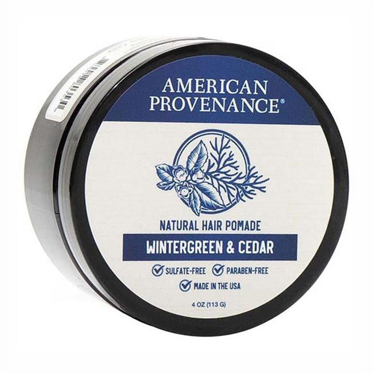 American Provenance 237933 4 oz Wintergreen & Cedar Natural Hair Pomade