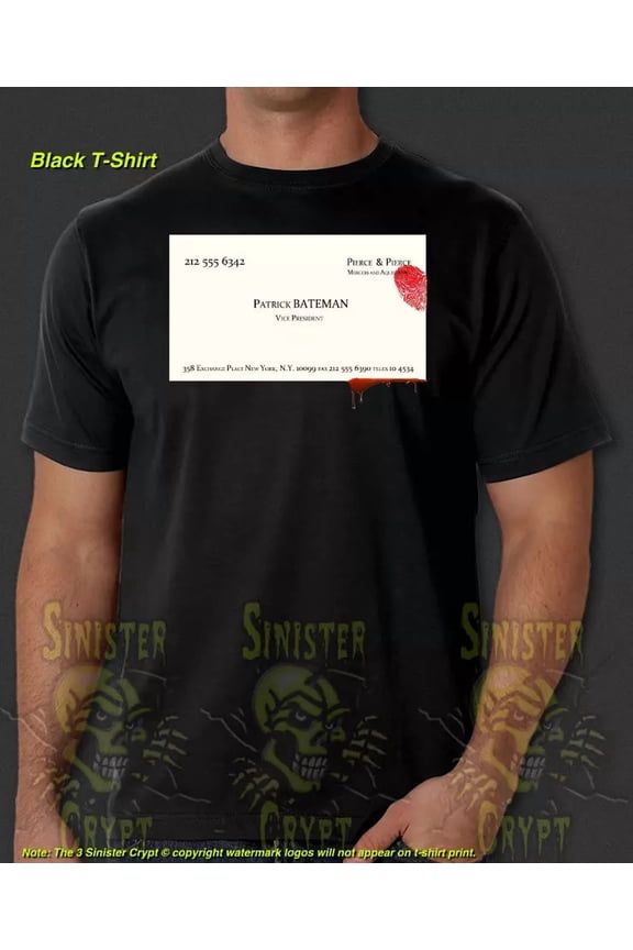 American Psycho Business Card Patrick Bateman New T-Shirt S-6XL