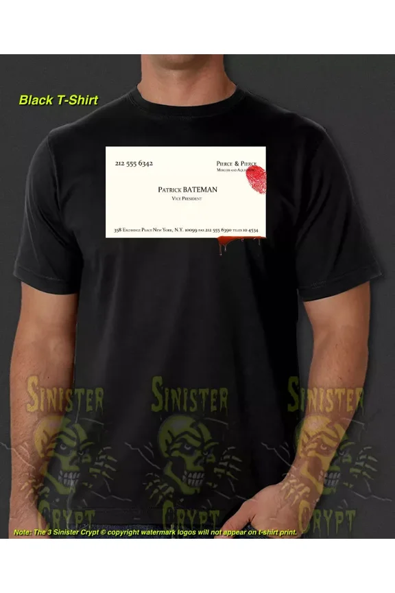 American Psycho Business Card Patrick Bateman New T-Shirt S-6XL