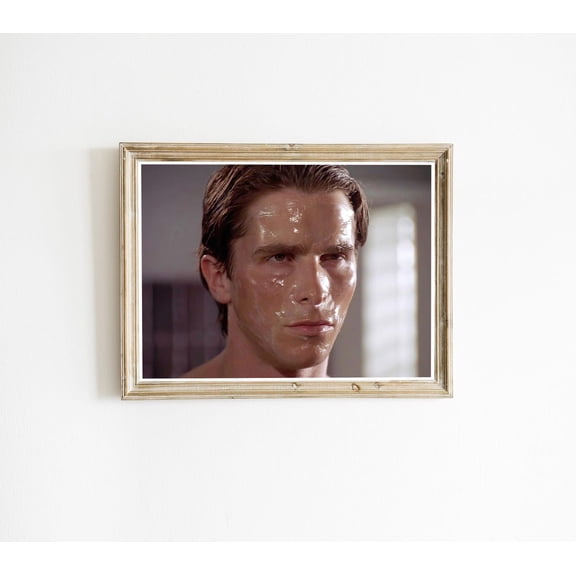 American Psycho, Funny Bathroom Decor, Vintage Movie, Toilet Print, Restroom Decor, Toilet Humor, Bathroom Wall Art, Unframed Canvas Size 8x12