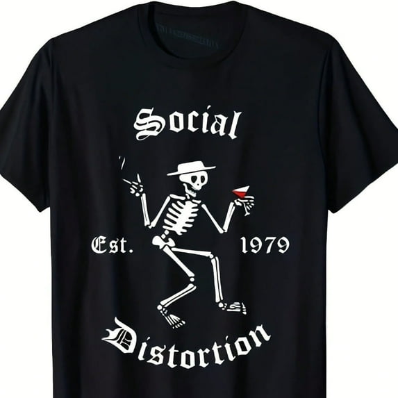 American Punk Rock Band Social Music Distortion T-Shirt, Men's Versatile Cotton T-Shirt – Designed For Comfort, Perfect For Casual Occasions Or Outdoor Adventures – Great Gift For The Fashion-Forward