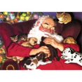 thumbnail image 1 of SUNSOUT INC "Winter's Nap" Santa Puppies Kittens 500 Piece Puzzle  By Tom Newsom, 1 of 3