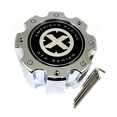 American Racing ATX Series Rear Dually PVD Chrome 8" OD Wheel Center Hub Cap 8 Lug 8x200/210
