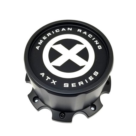 American Racing ATX Series Satin Black 7-3/4" OD Rear Dually Wheel Center Hub Cap 8 Lugs 8x200/210