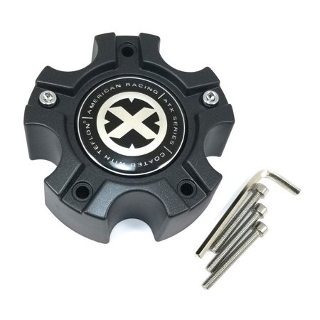 American Racing ATX Series Teflon Black 5" OD Small Style A Wheel Center Hub Cap 5 Lug 5x5