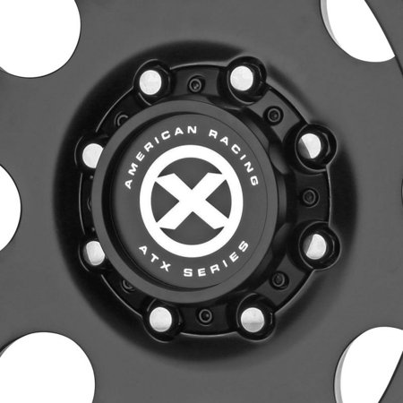 American Racing ATX Wheel Center Hub Cap Satin Black for Rear Dually 8x6.5/8x170