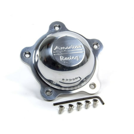 American Racing Wheels Short Polished Alum Center Cap w/Logo Each