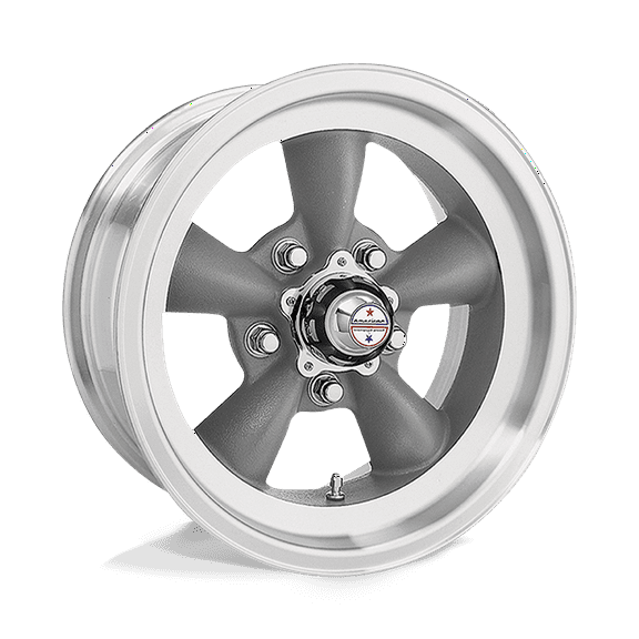 American Racing Vintage Aluminum Rim VN105 TORQ THRUST D 15X10in Torq Thrust Gray Machined Lip Finish, VN1055161