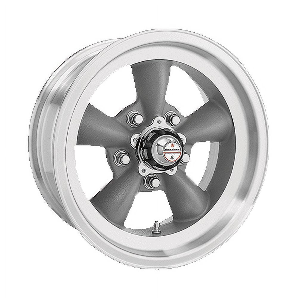 American Racing Vintage Aluminum Rim VN105 TORQ THRUST D 15X8.5in Torq Thrust Gray Machined Lip Finish, VN1055873