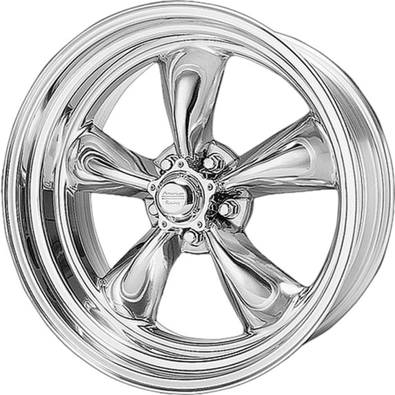 American Racing Vintage Aluminum Rim VN515 TORQ THRUST II 1 PC 15X10in Polished Finish, VN5155161
