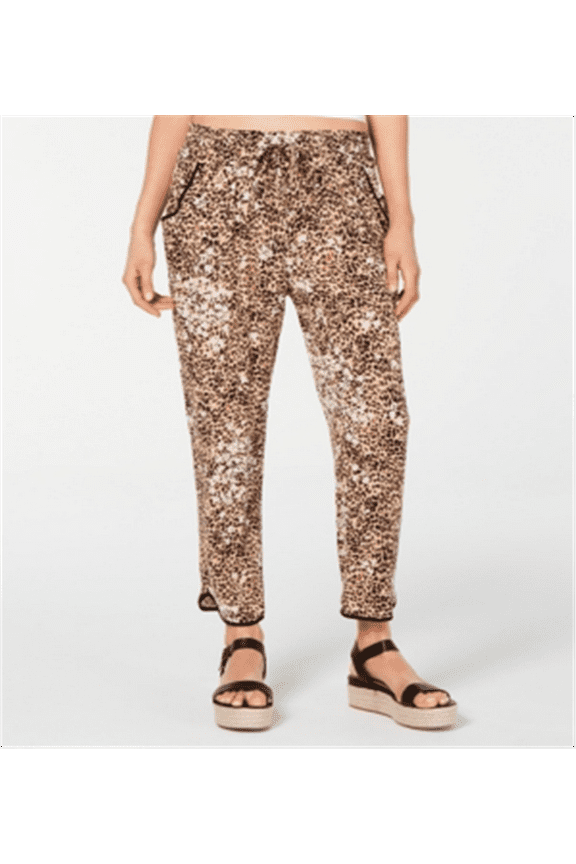 Junior's Ruffled Tulip Hem Soft Pants Brown Size XX-Small