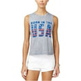 thumbnail image 1 of American Rag Juniors Born In The Usa Flag Graphic High Low Tank Top Light Heather M, 1 of 1