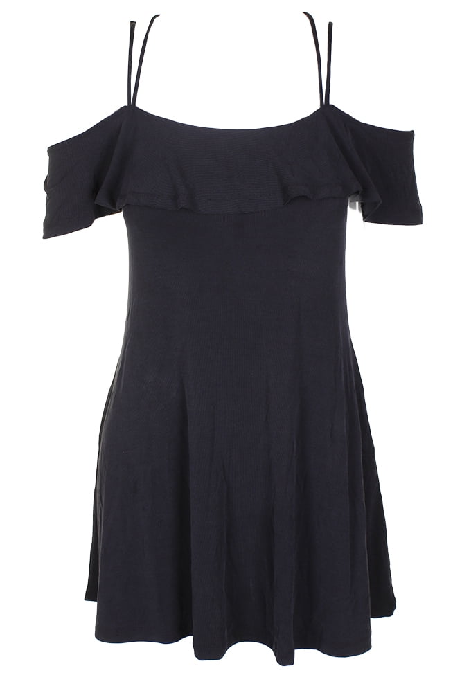 american rag black dress Sara maxi in solid black main image 0