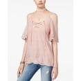thumbnail image 1 of American Rag Juniors Cold Shoulder Top Pale Mauve XL, 1 of 1