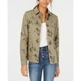 thumbnail image 1 of American Rag Juniors Cotton Floral Camo Trucker Jacket Dusty Olive Combo XS, 1 of 1
