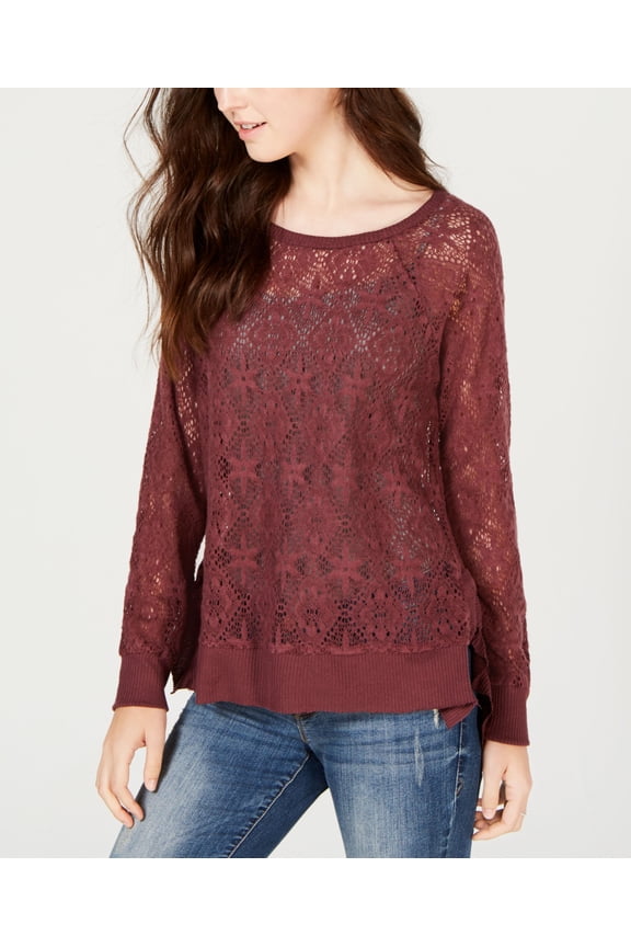 Juniors Crocheted Top Wine Tasting XL