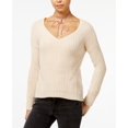thumbnail image 1 of American Rag Juniors Lace Up Back Sweater Bisque L, 1 of 1