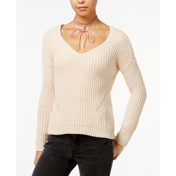 American Rag Juniors Lace Up Back Sweater Bisque XS