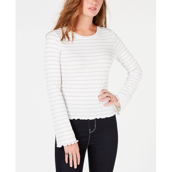 American Rag Juniors Lace-Up Sweater Ereget Grey Combo M