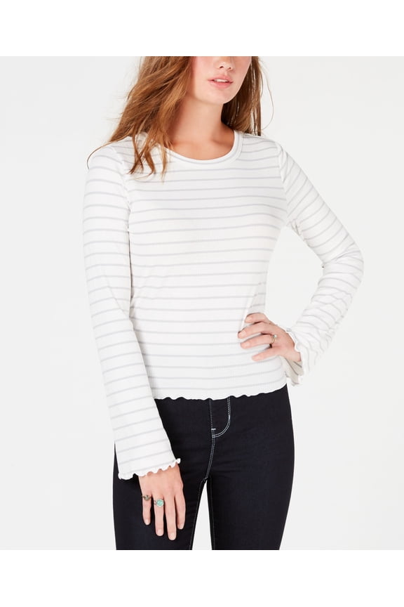 Juniors Lace Up Top Grey Combo 2XS