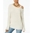 thumbnail image 1 of American Rag Juniors Marled One Shoulder Sweater Cream M, 1 of 1