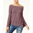 thumbnail image 1 of American Rag Juniors Off The Shoulder Sweater Pink 2XL, 1 of 1