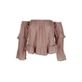 thumbnail image 1 of American Rag Juniors Off The Shoulder Top  Rose L, 1 of 3