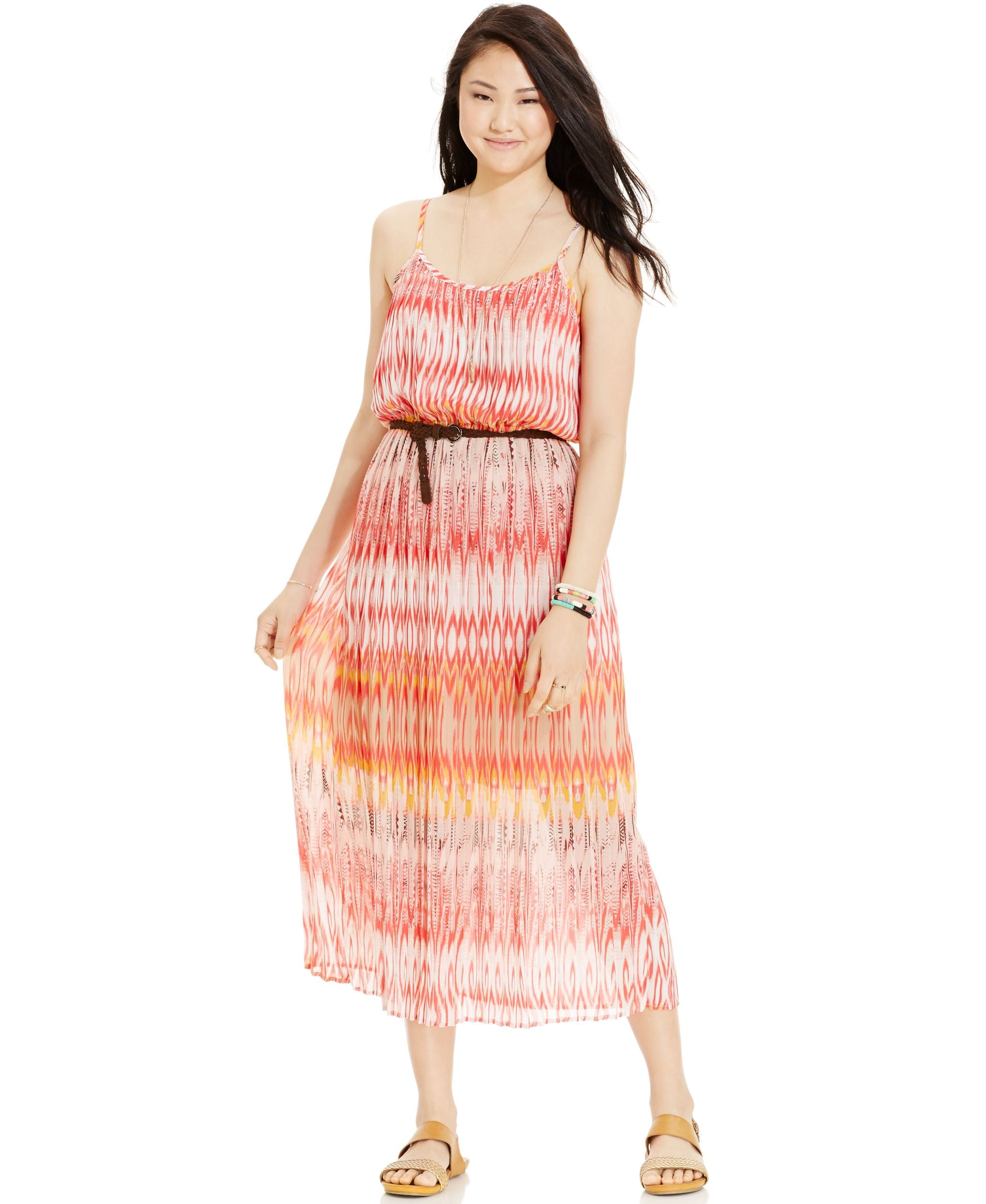 american rag maxi dress American Rag Juniors' Printed Ruffled Maxi Dress, Created for Macy's