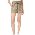 thumbnail image 1 of Juniors' Printed Drawstring Cargo Shorts Silver Sage Combo L, 1 of 1