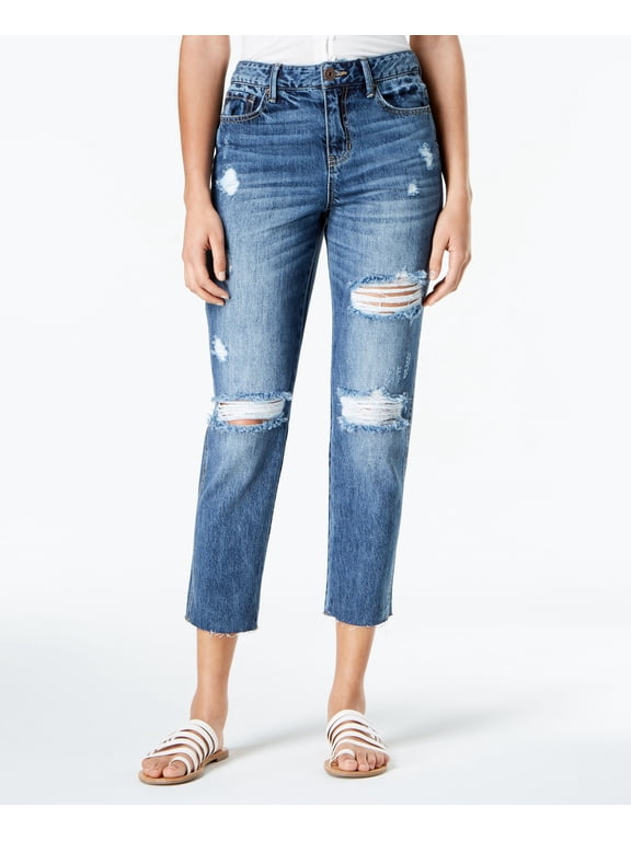 Juniors Ripped Cropped Girlfriend Jeans Annabelle 15
