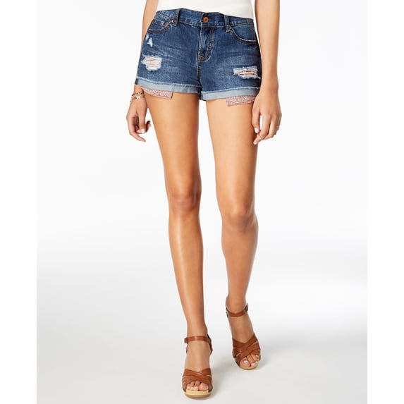 American Rag Juniors Ripped Cuffed Denim Shorts Andi 7
