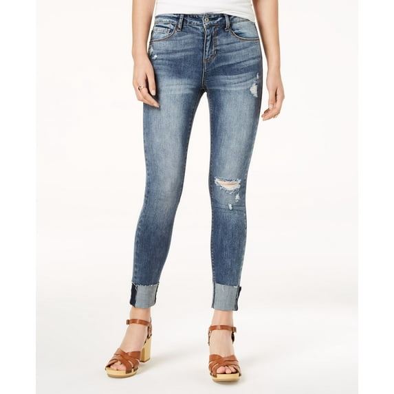 American Rag Juniors Ripped Cuffed Skinny Jeans Tucker 1