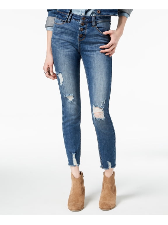 Juniors Ripped Skinny Jeans Rosco 3