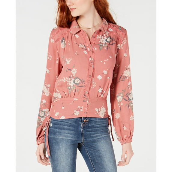 American Rag Juniors Tie Detail Shirt Canyon Rose M