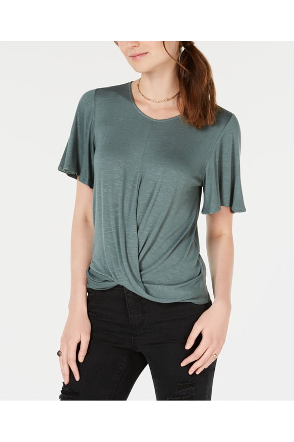 Juniors Twist Front Top Balsam Green XS