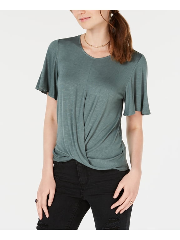 Juniors Twist Front Top Balsam Green XS