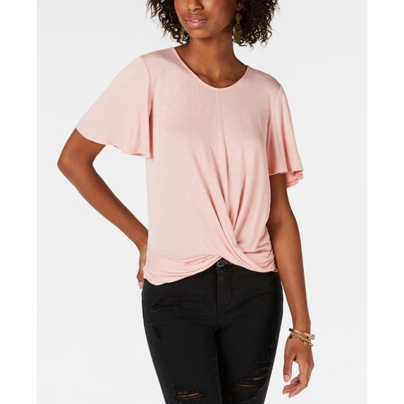 American Rag Juniors Twist Front Top Silver Pink XL